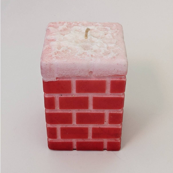 Vintage Mid-Century Christmas Candle, Chimneylite Red Brick Chimney, Kitschy 50s - Picture 4 of 10